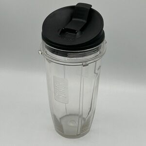 Nutri Ninja Blender Cup 24 oz with Black Flip Top Lid Replacement Part Smoothie